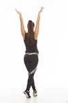 FITNESZ TRIKÓ FEKETE-ARANY CSILLOGÓS-XS
