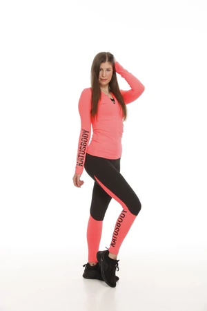 Íves kivágású neon felső