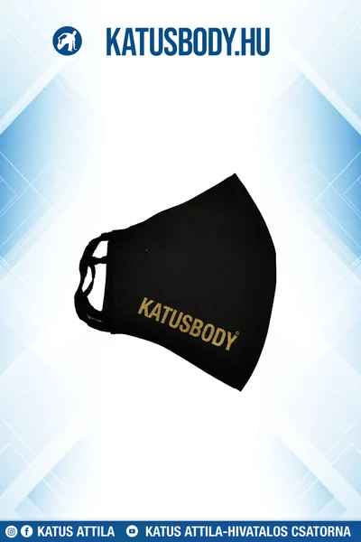 KATUSBODY maszk arany felirattal